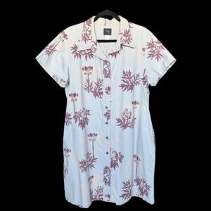 Vintage Sig Zane shirt dress button front with pockets size XL